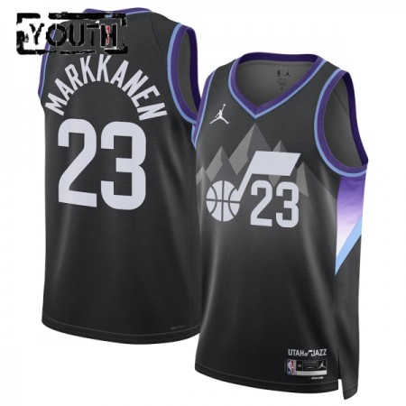 Maillot Basket Enfant Utah Jazz Lauri Markkanen 2025-26 Jordan Statement Edition Noir Swingman